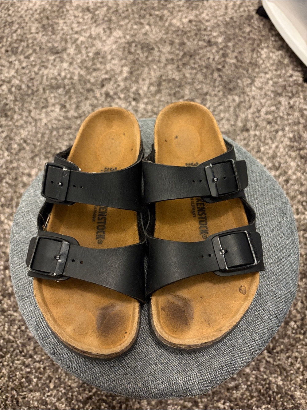 Birkenstock Kids Black Two-Buckle Sandals